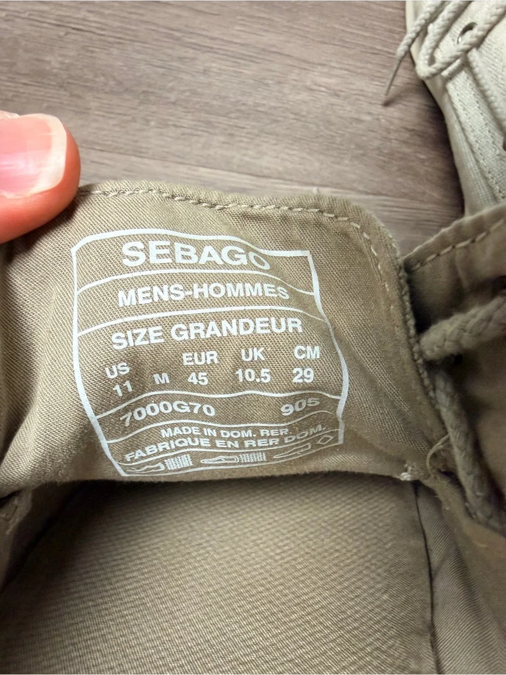 Sebago Portland Zen Canvas Docksides Boat Shoes Men's Size 11 Beige | Like New
